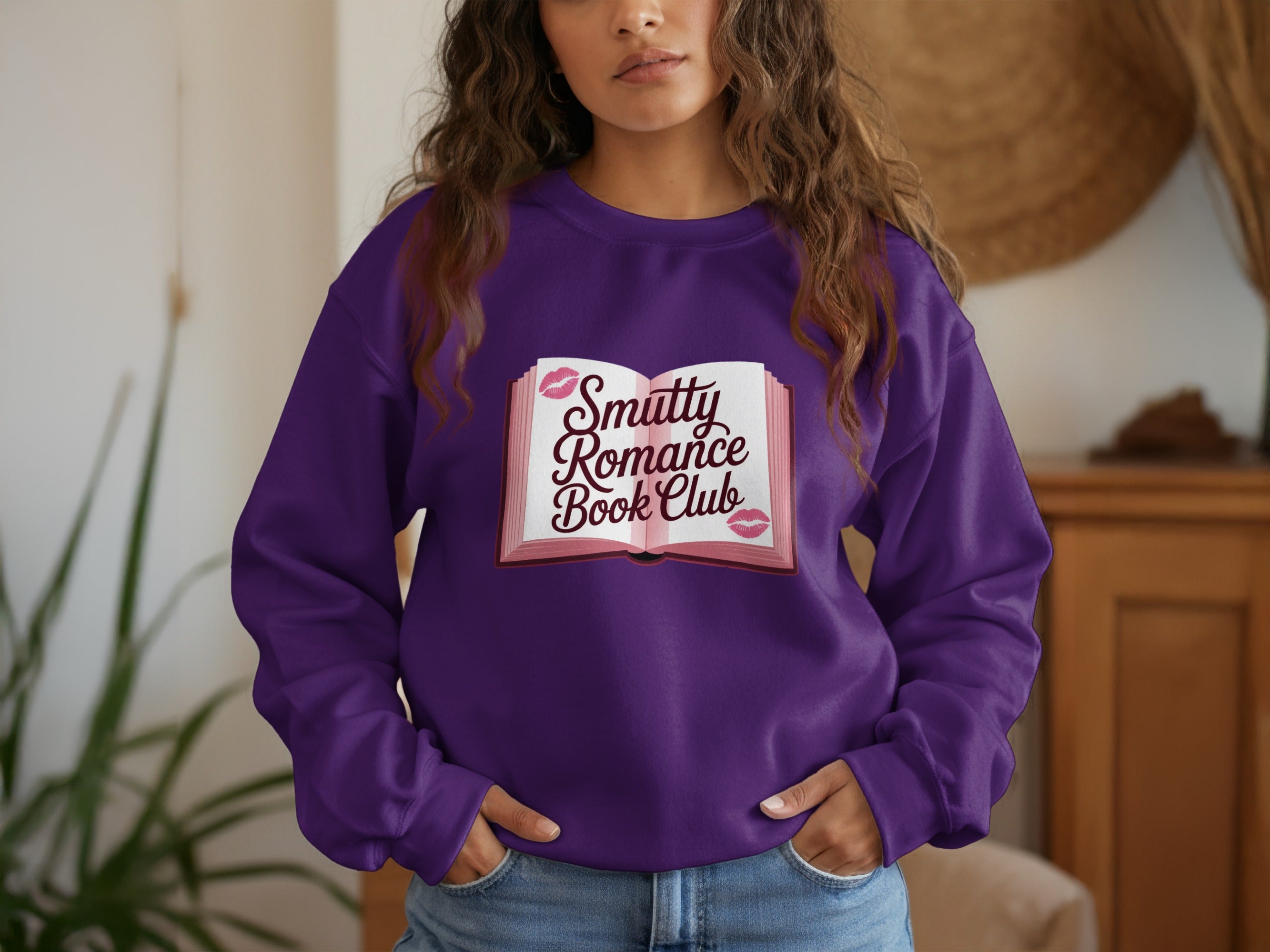 Smutty Romance Book Club Graphic Purple Sweatshirt product