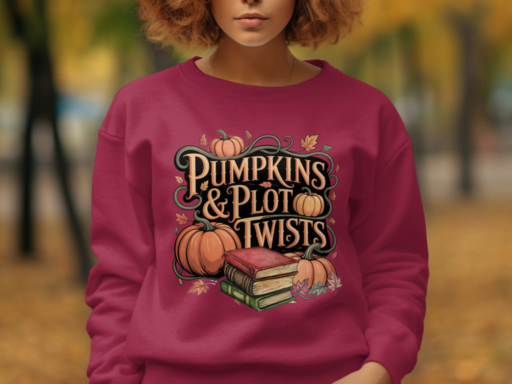Pumpkins and Plot Twists Cozy Sweatshirt product type