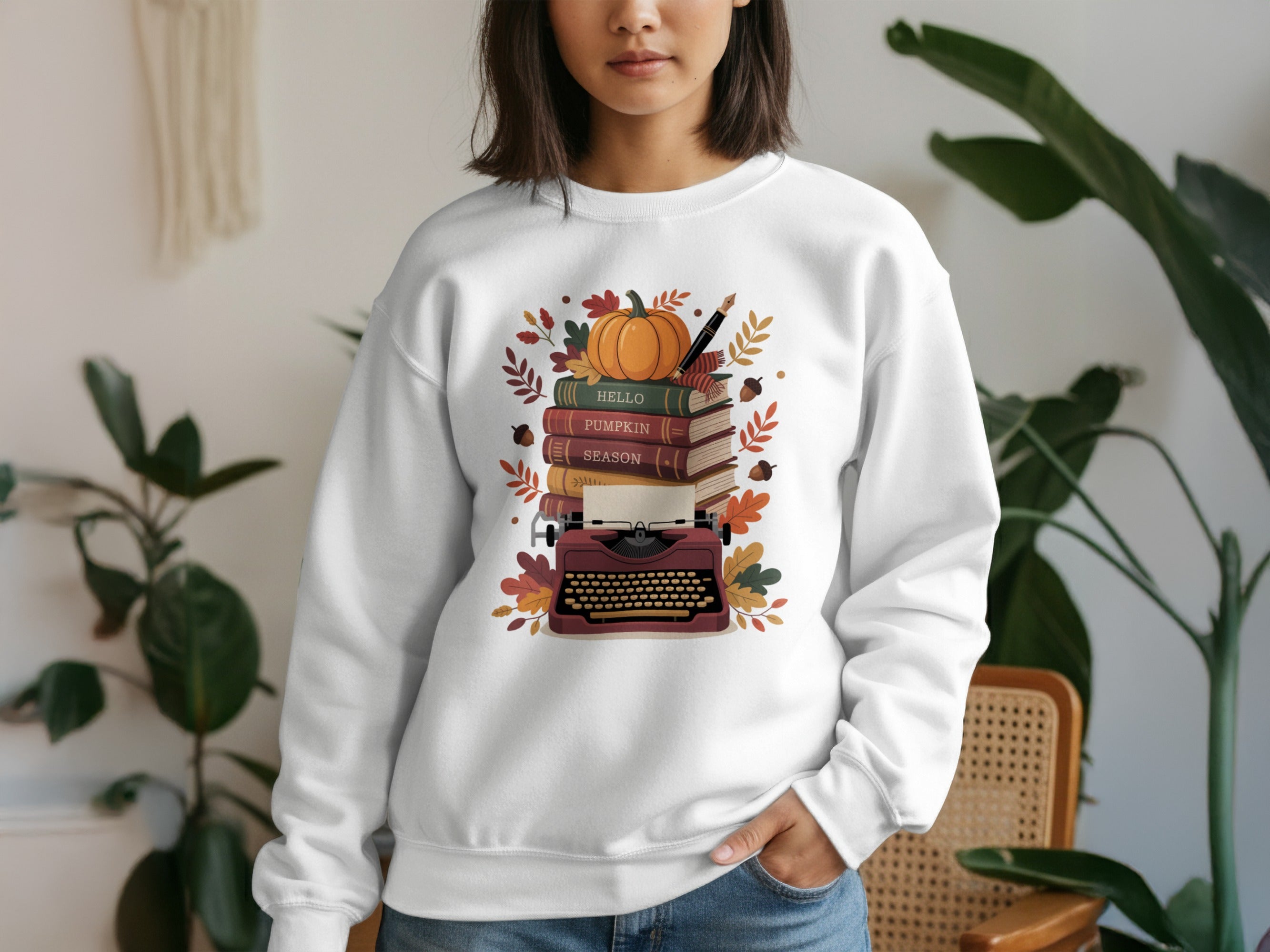 Pumpkin Season Typewriter Graphic Sweatshirt product