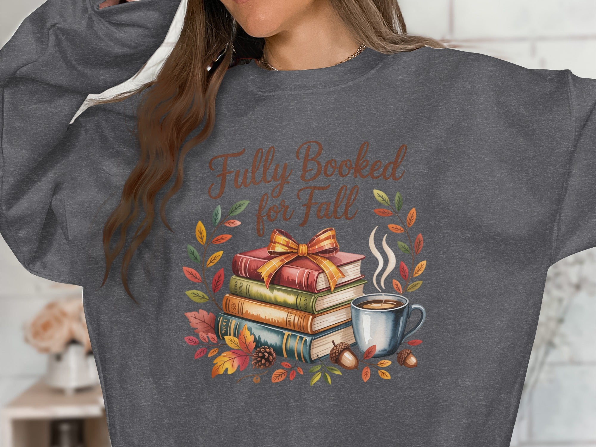 Fully Booked for Fall Graphic Sweatshirt product