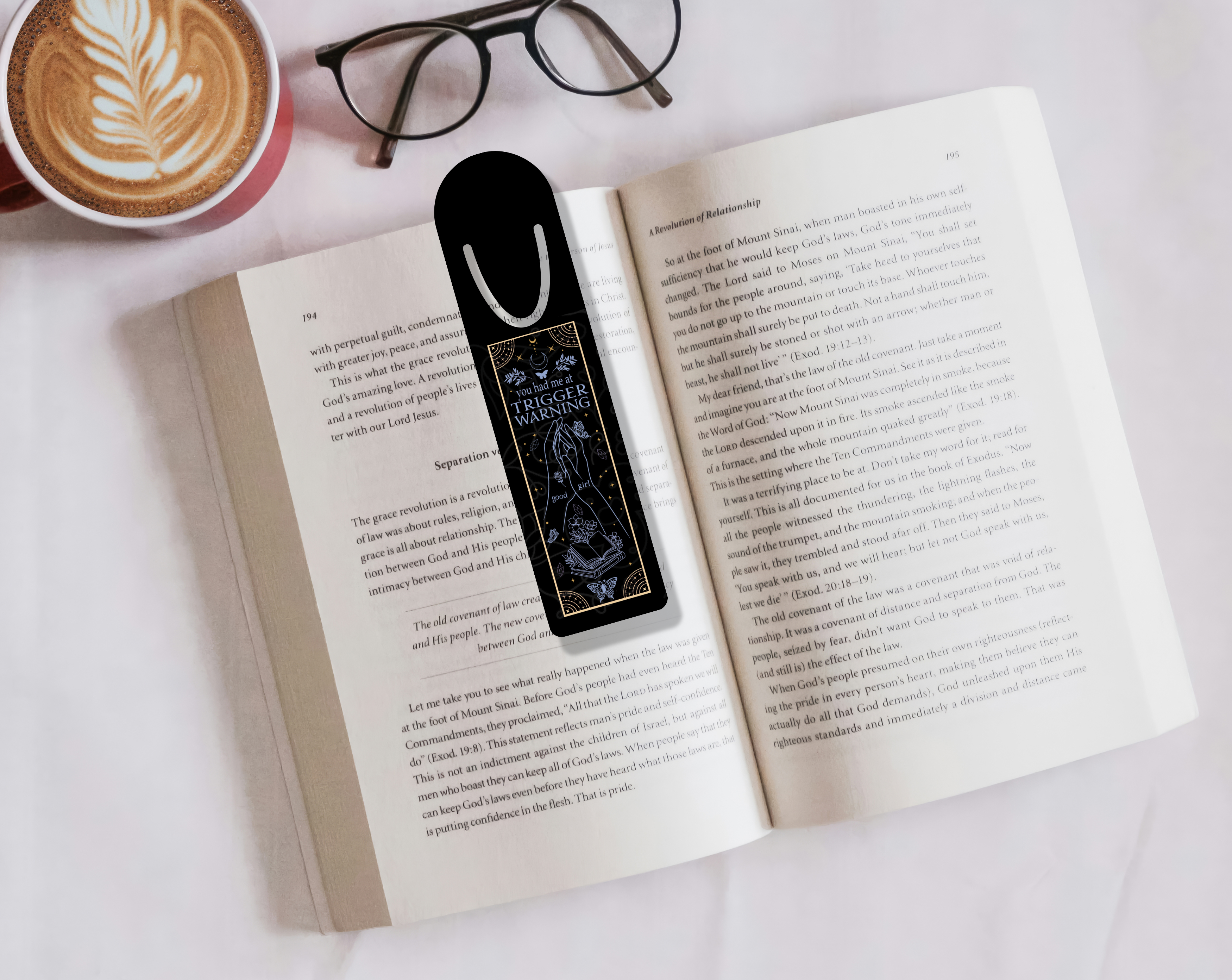 Trigger Warning Aluminum Bookmark