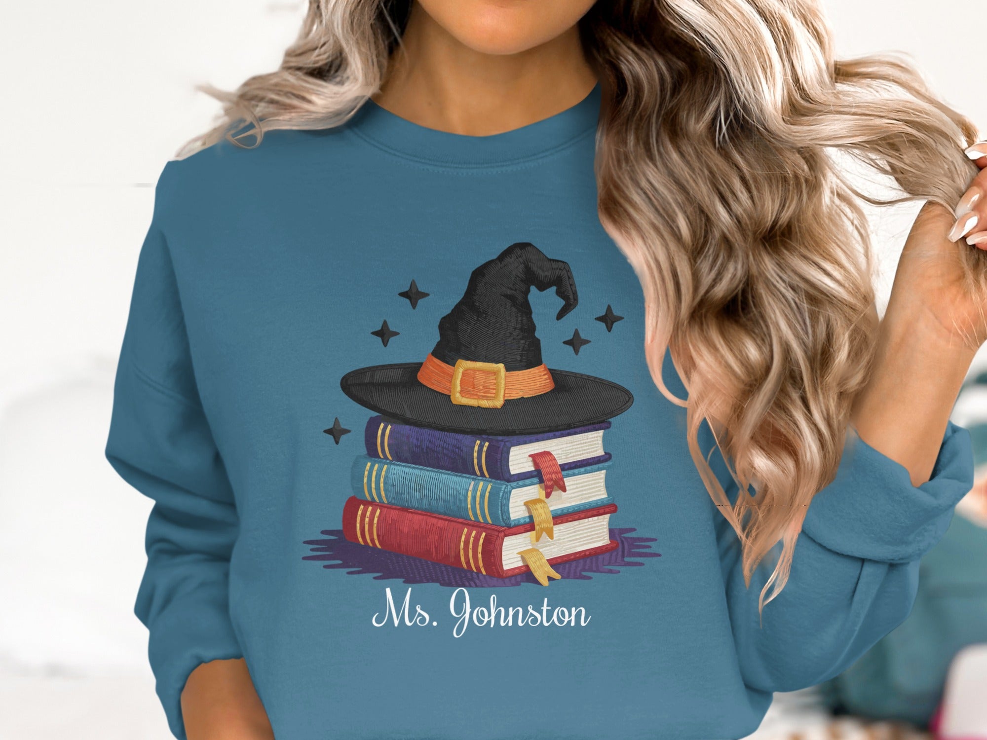 Spellbinding Book Lover Witch Hat Sweatshirt product type