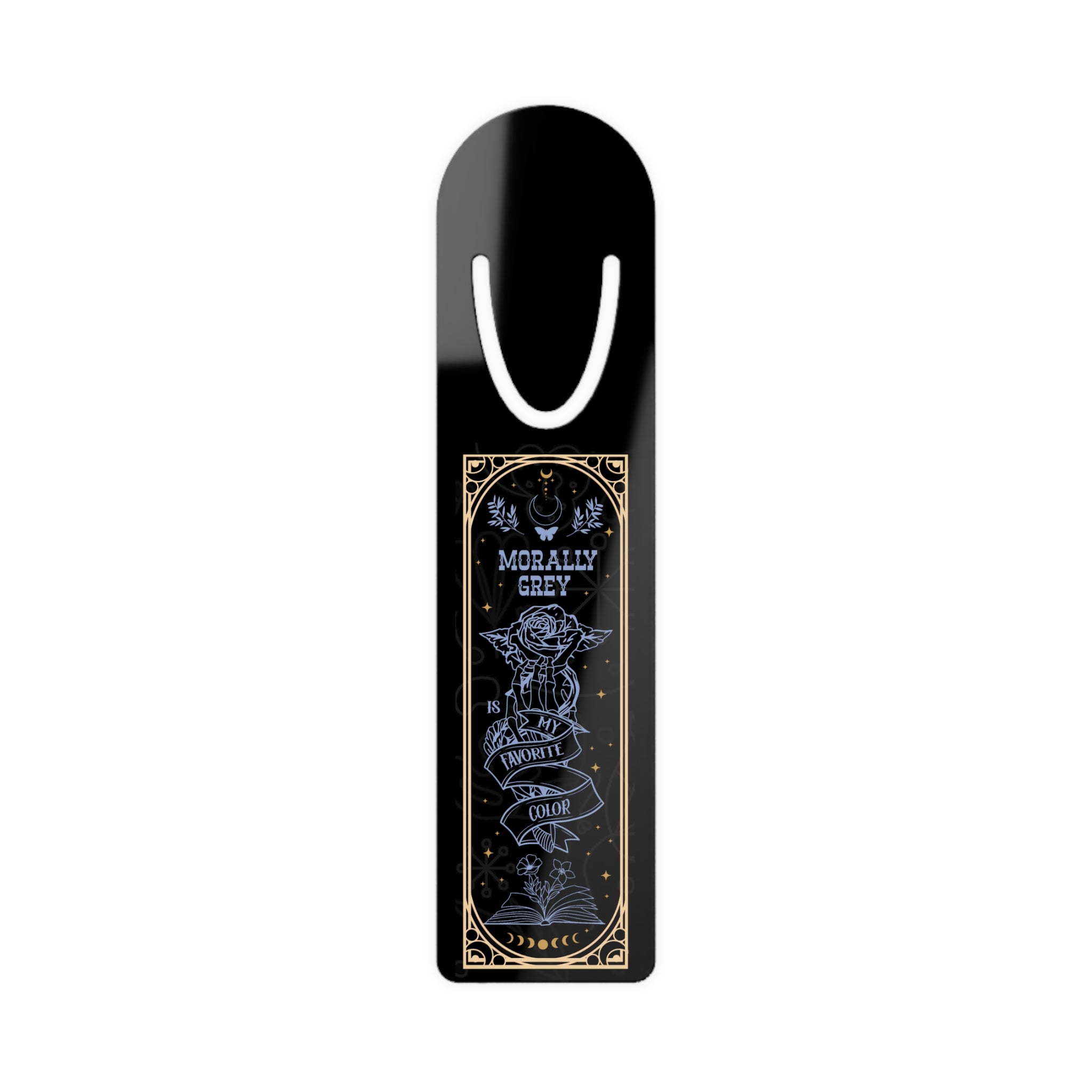 Morally Grey Bookmark - Elegant Metal Bookmark