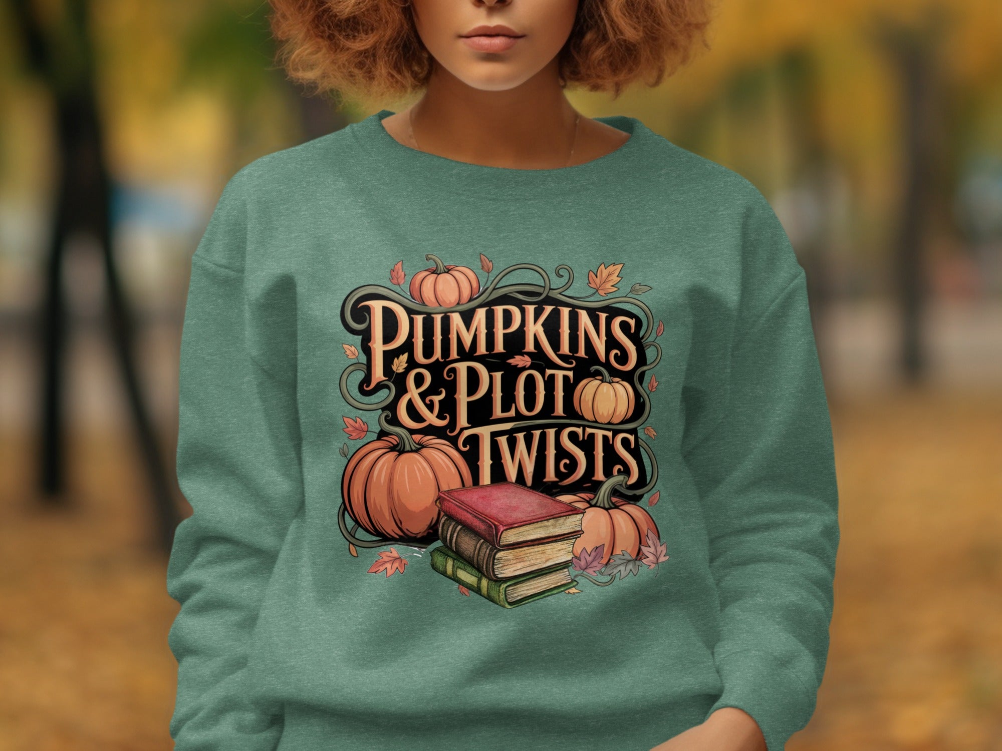 Fall Season Pumpkins and Plot Twists Sweatshirt product type