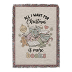 Holiday Blanket with Books Christmas Reading Throw product