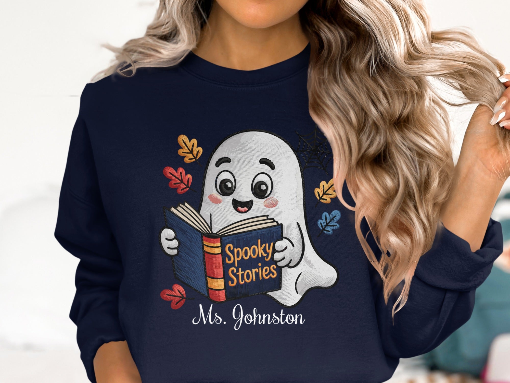 Cute Ghost Reading Spooky Stories Shirt product type