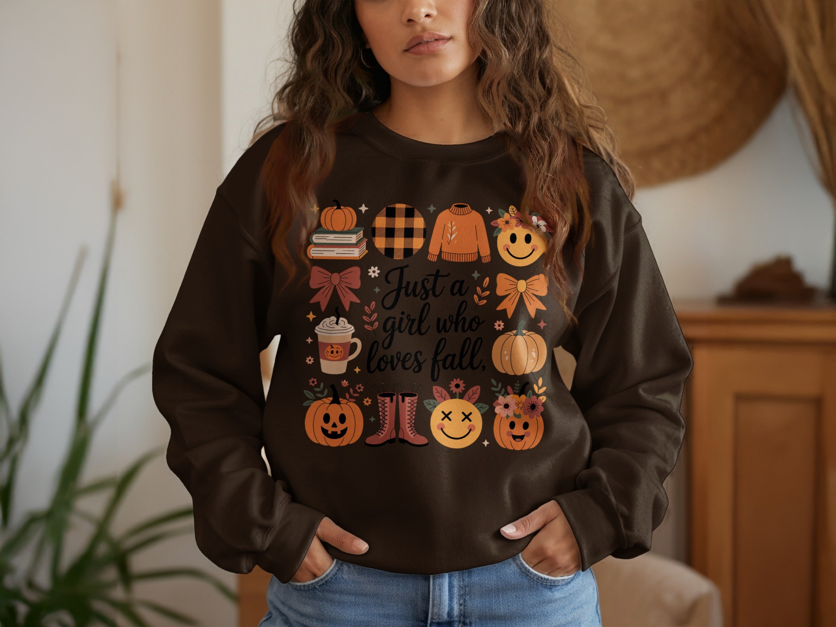 Just a Girl Who Loves Fall Cozy Sweatshirt Product
