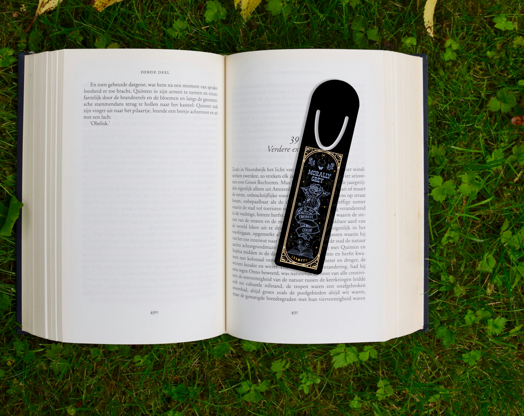 Morally Grey Bookmark - Elegant Metal Bookmark