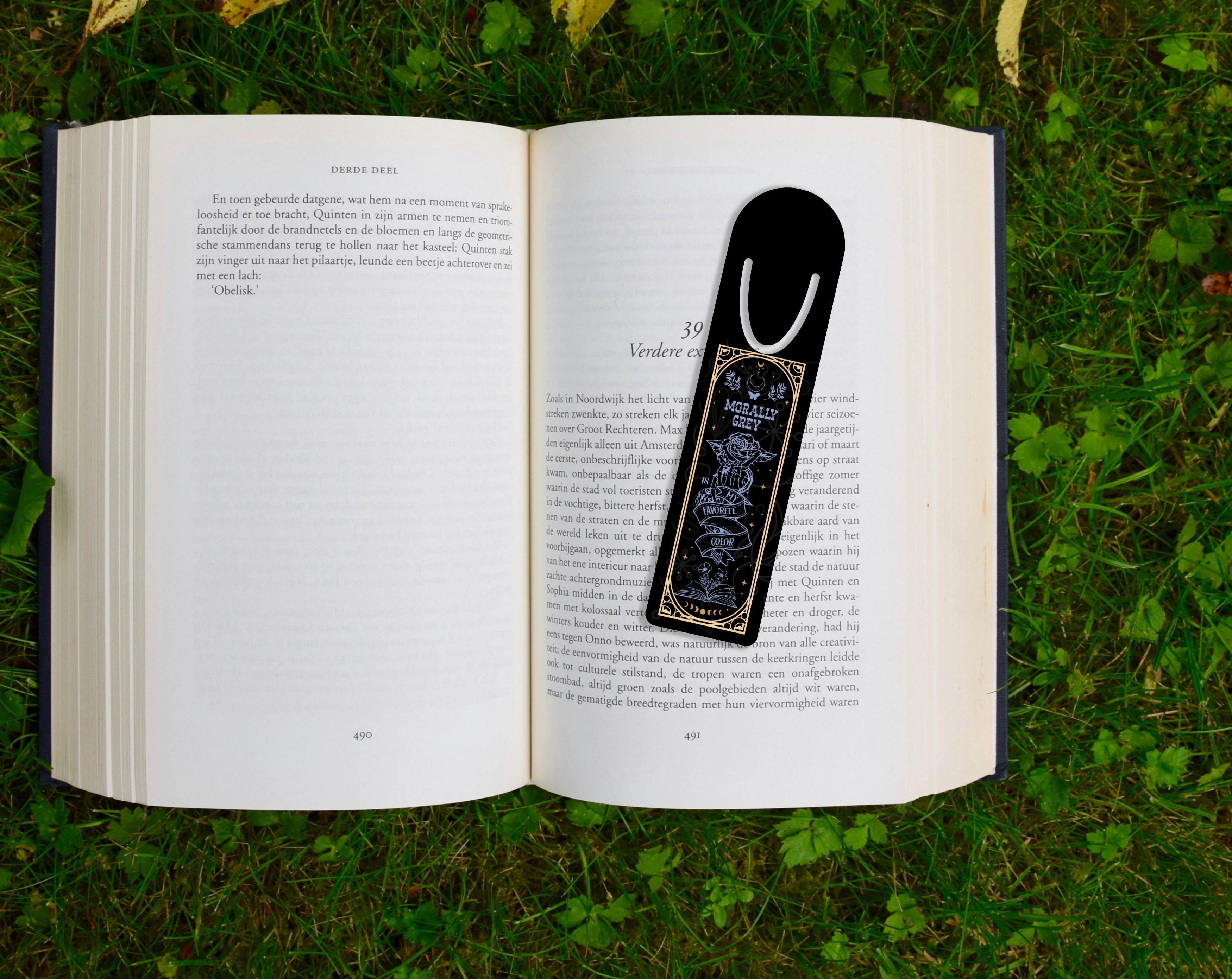 Morally Grey Bookmark - Elegant Metal Bookmark