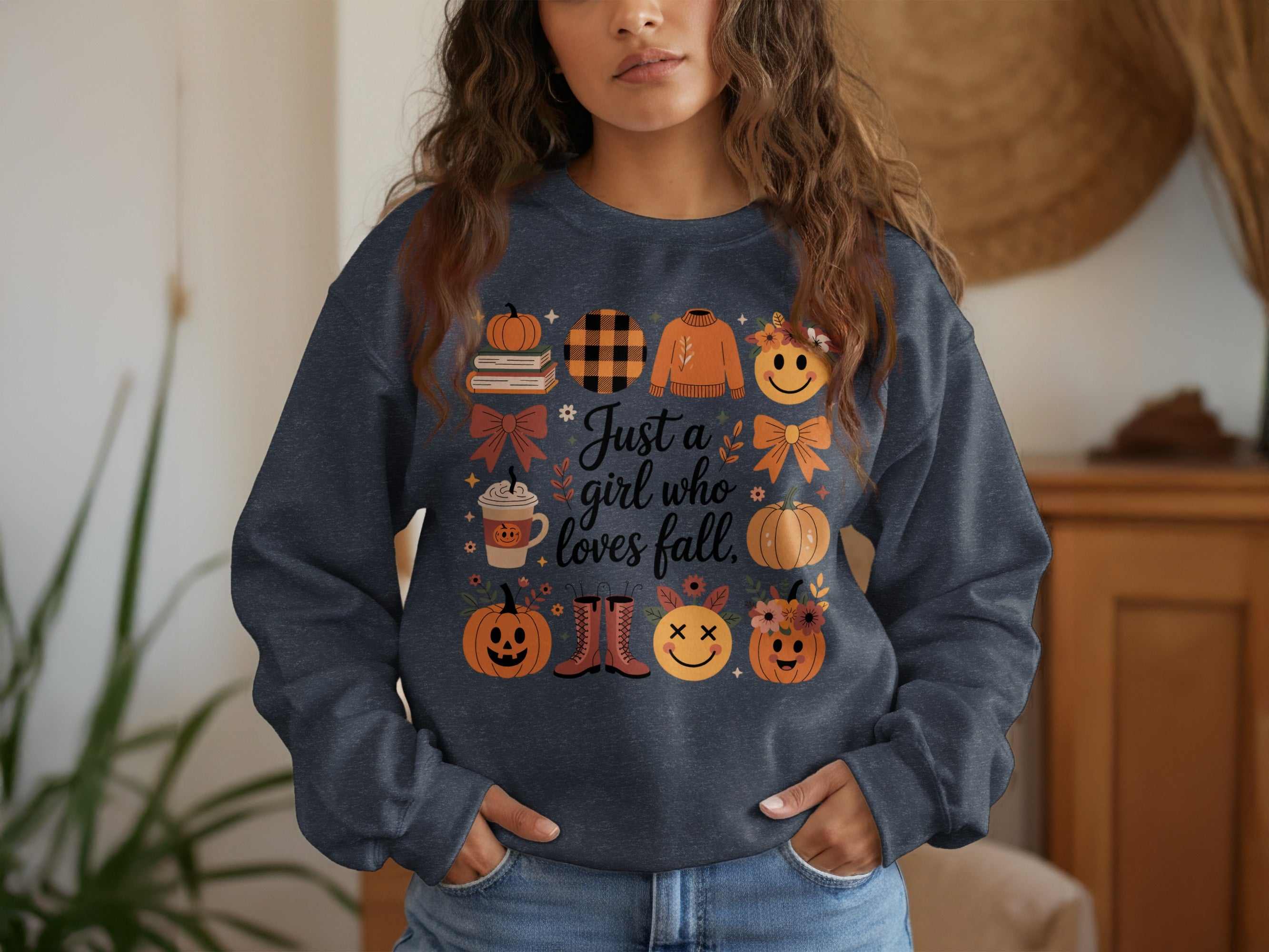 Just a Girl Who Loves Fall Graphic Sweatshirt product
