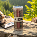 Classic Books Design Travel Tumbler Outdoor Camping Product