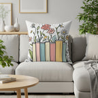 Decorative Floral and Books Design Cushion product