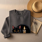 Black Cat With Candle Graphic Sweatshirt product