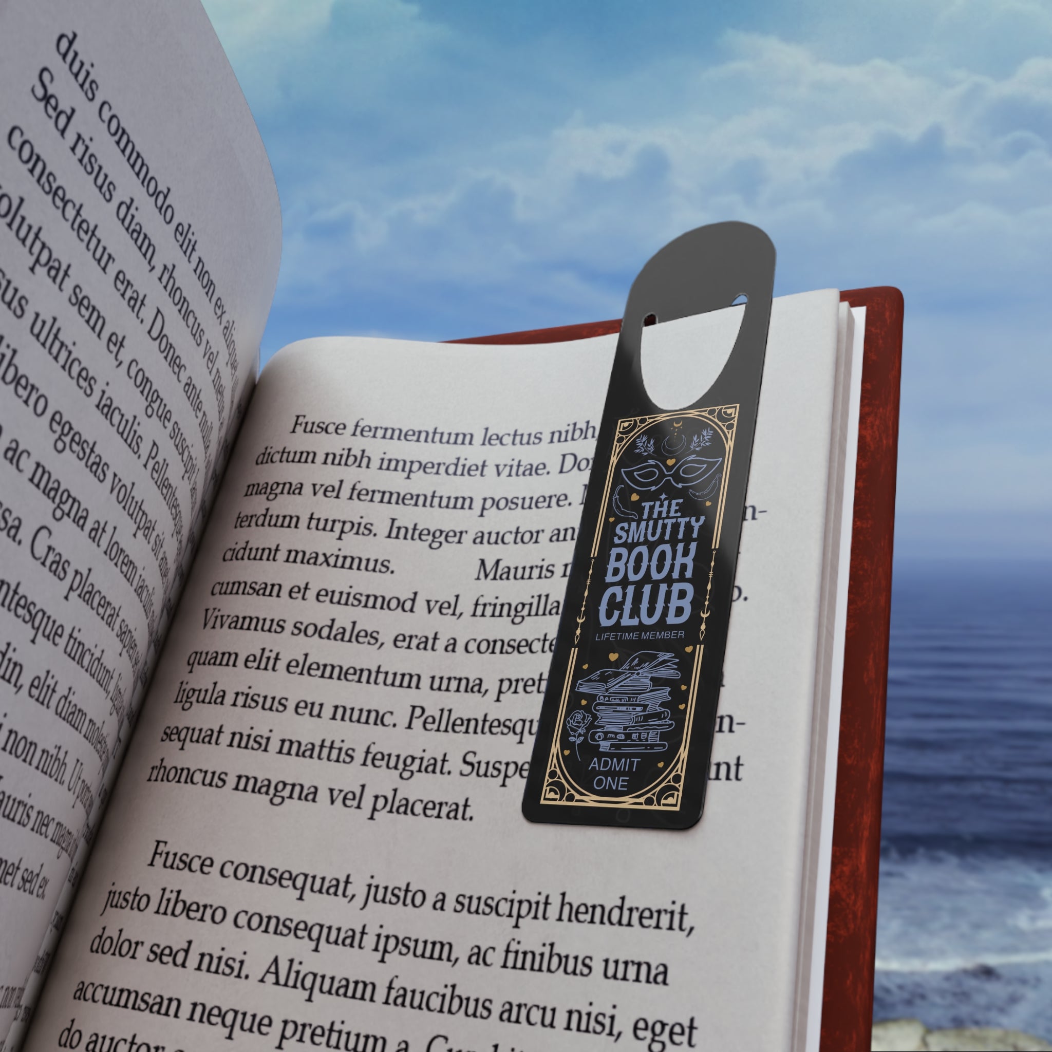 Smutty Book Club Aluminum Bookmark