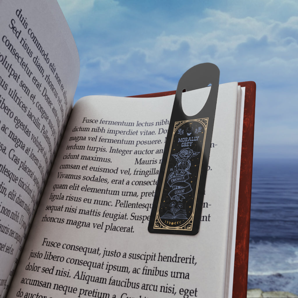 Morally Grey Bookmark - Elegant Metal Bookmark