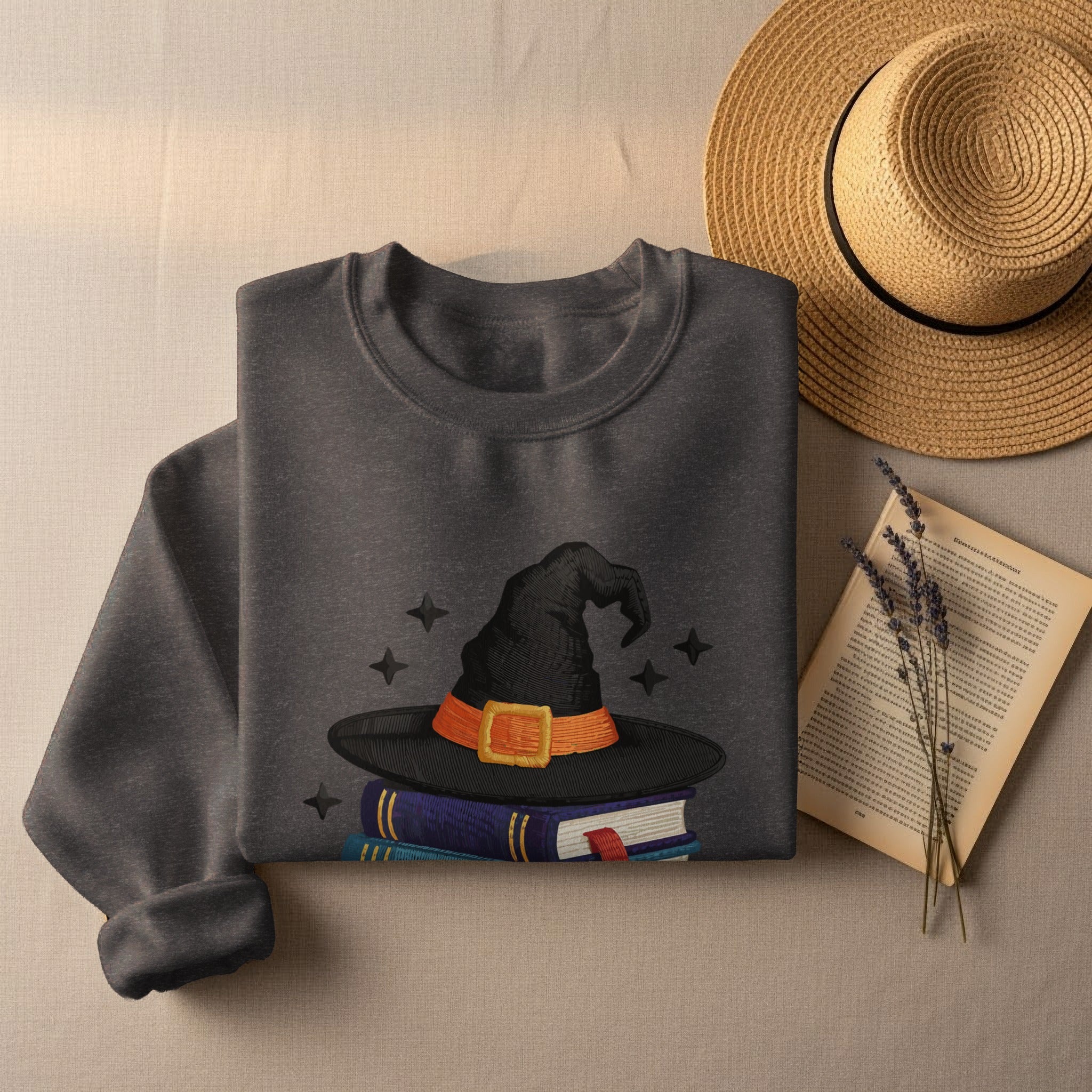 Witch Hat on Books Graphic Sweatshirt product