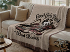 Good Girls Read Bad Books Skeleton Blanket product