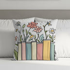 Floral Decorated Books Design Cushion product