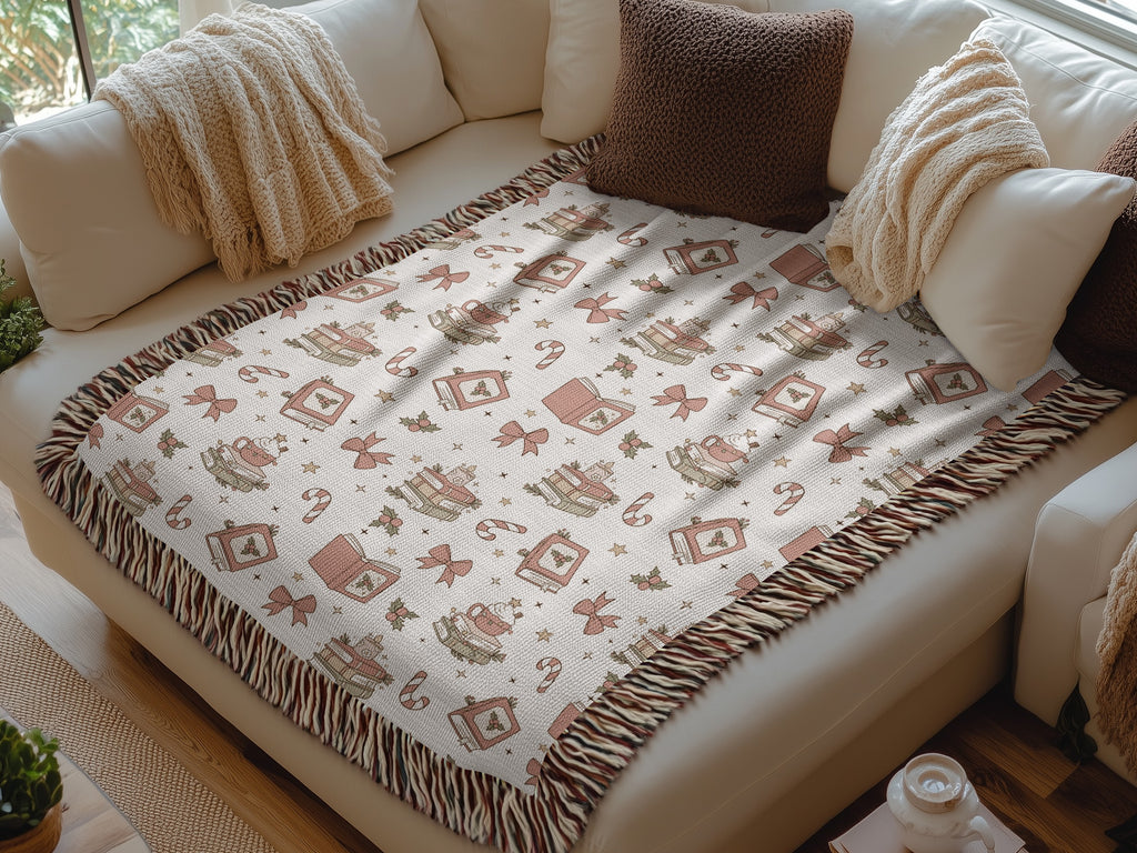Cozy Holiday Patterned Sofa Blanket product