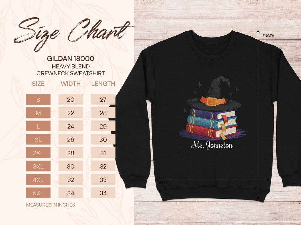 Customizable Witch Hat with Books Sweatshirt product type