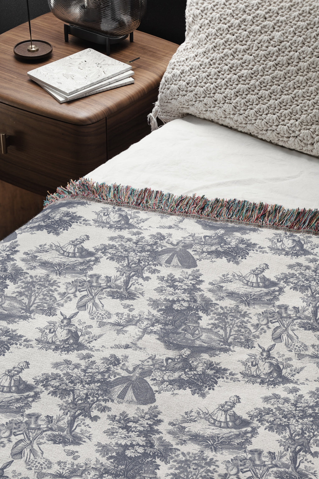 Elegant Countryside Inspired Fringe Edge Bedroom Blanket product