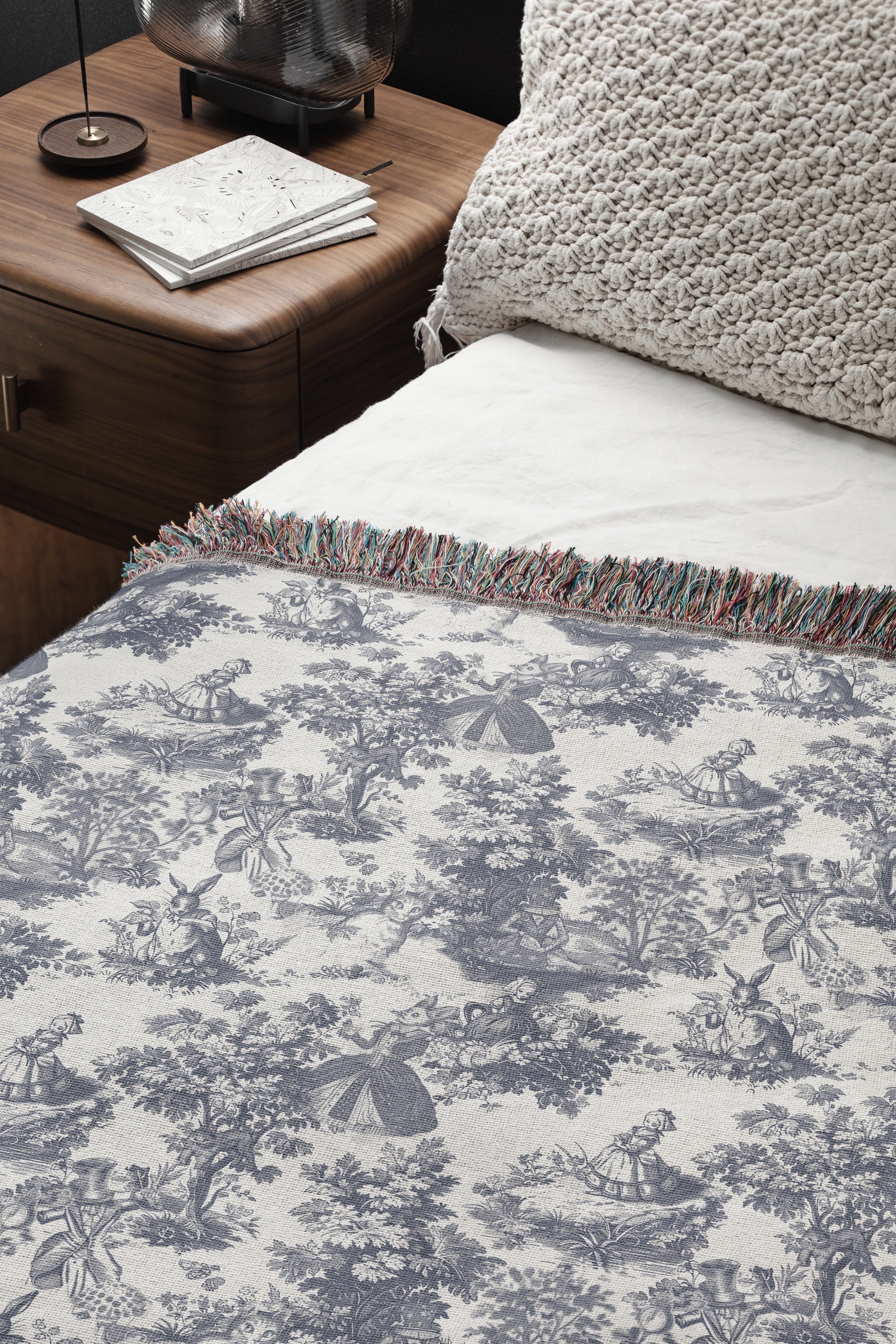 Elegant Countryside Inspired Fringe Edge Bedroom Blanket product