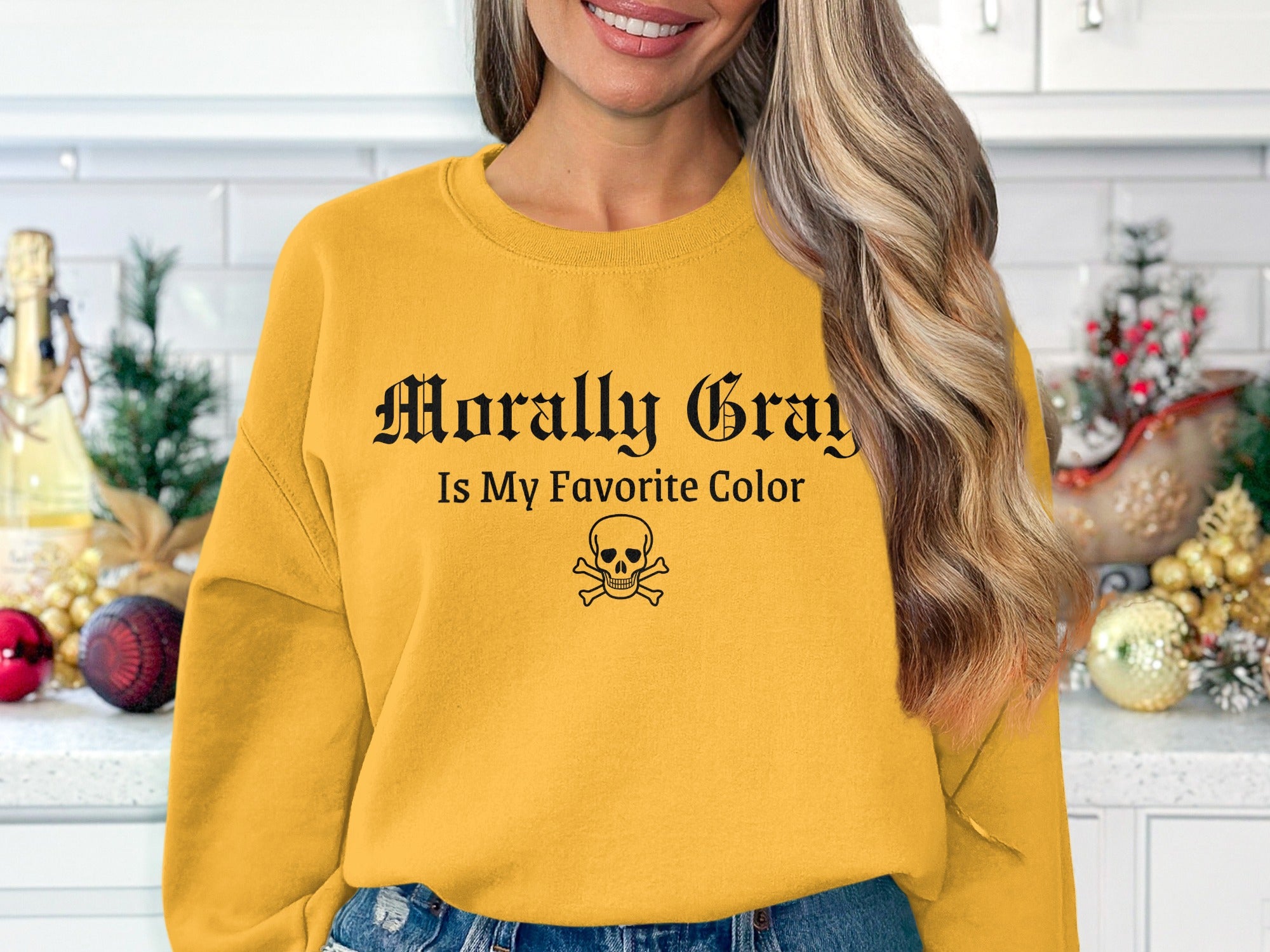 Morally Gray Is My Favorite Color Skull Sweatshirt product