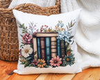 Cozy Colorful Floral Book Design Pillow product type