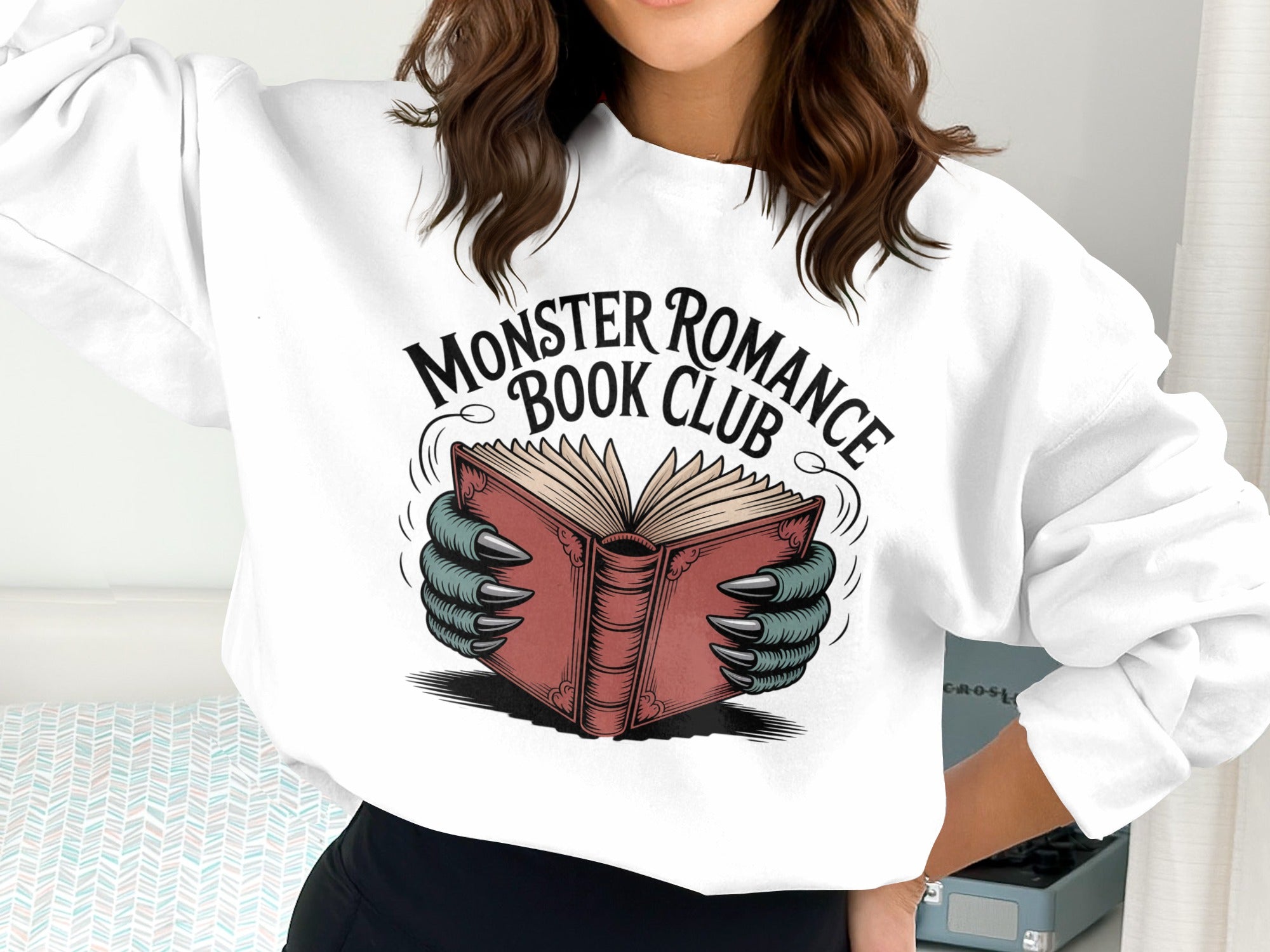 Monster Romance Book Club White Sweatshirt product