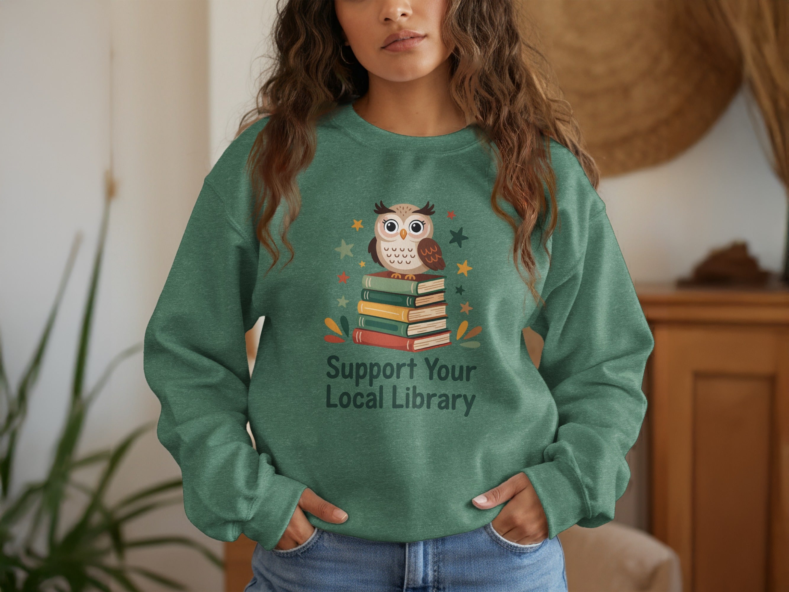 Support Your Local Library Owl Sweatshirt product