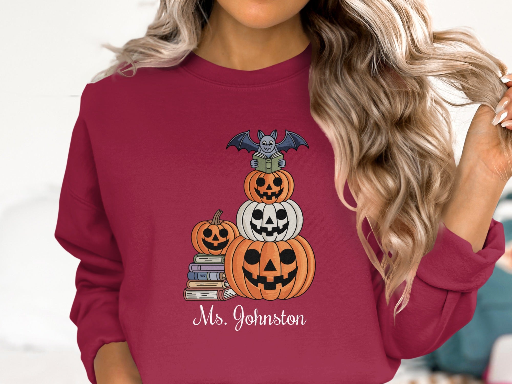 Halloween Pumpkin Bat Design Halloween Sweatshirt product type