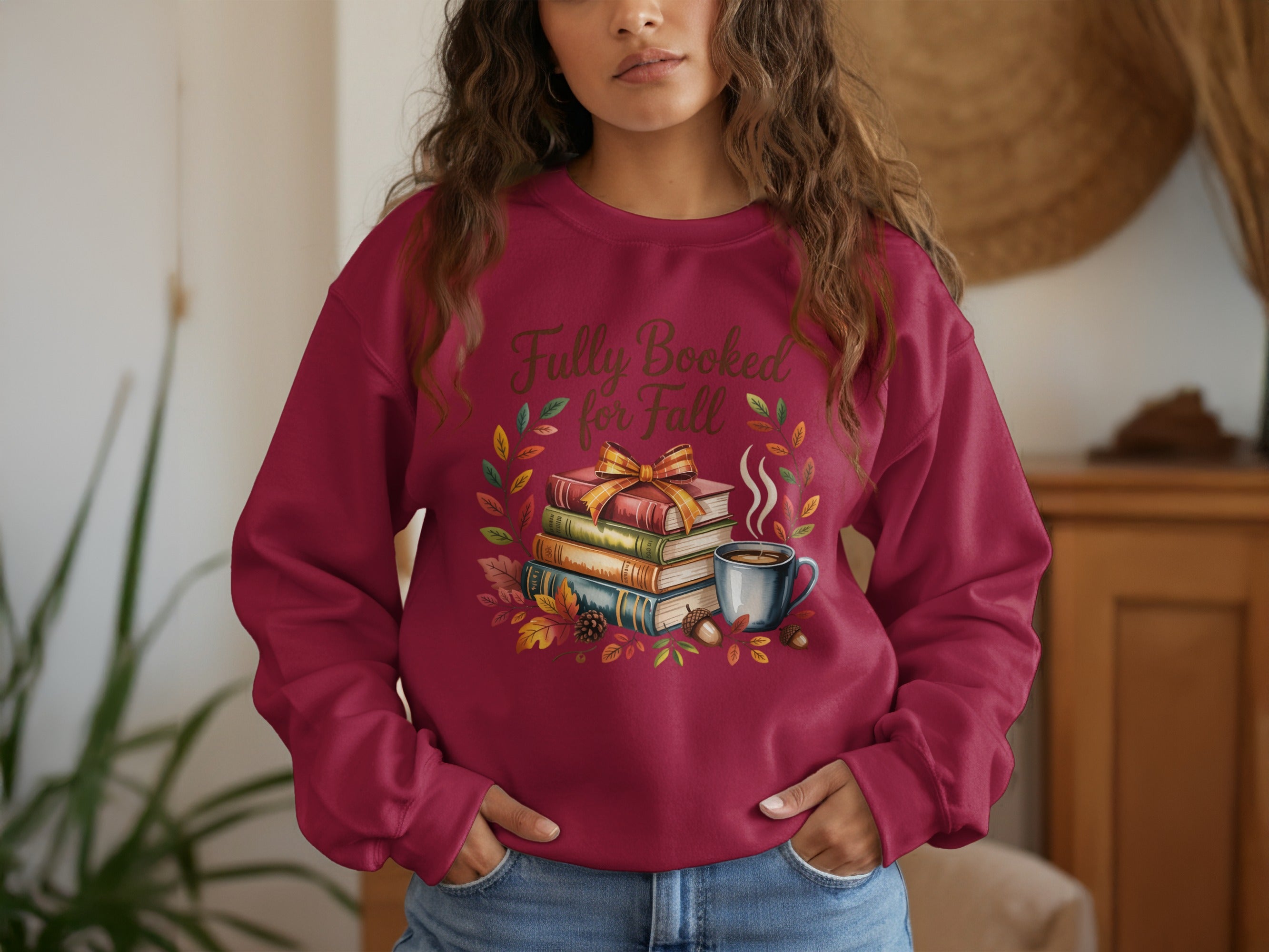 Fully Booked for Fall Cozy Coffee Lover Sweatshirt product