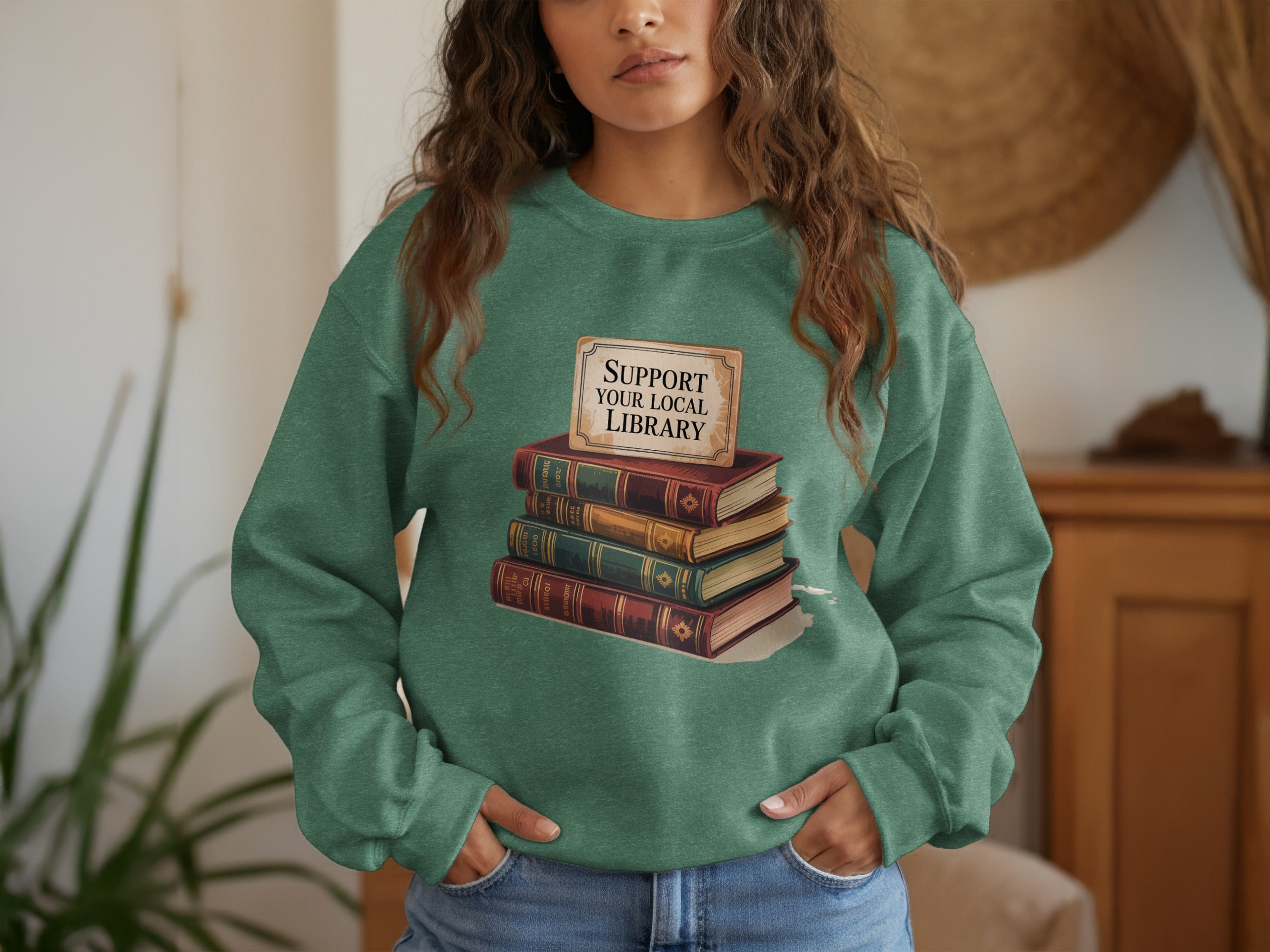 Support Your Local Library Printed Graphic Sweatshirt Product