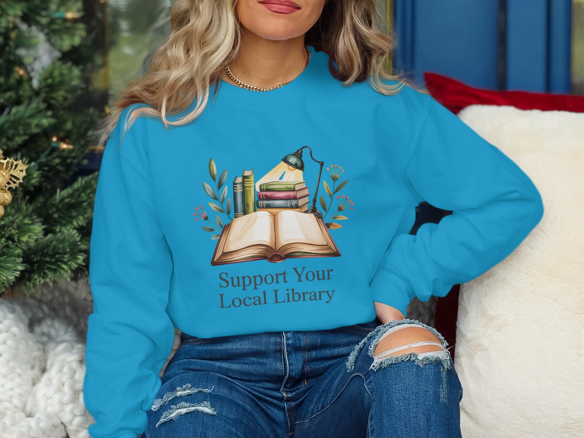 Support Your Local Library Sweatshirt product type