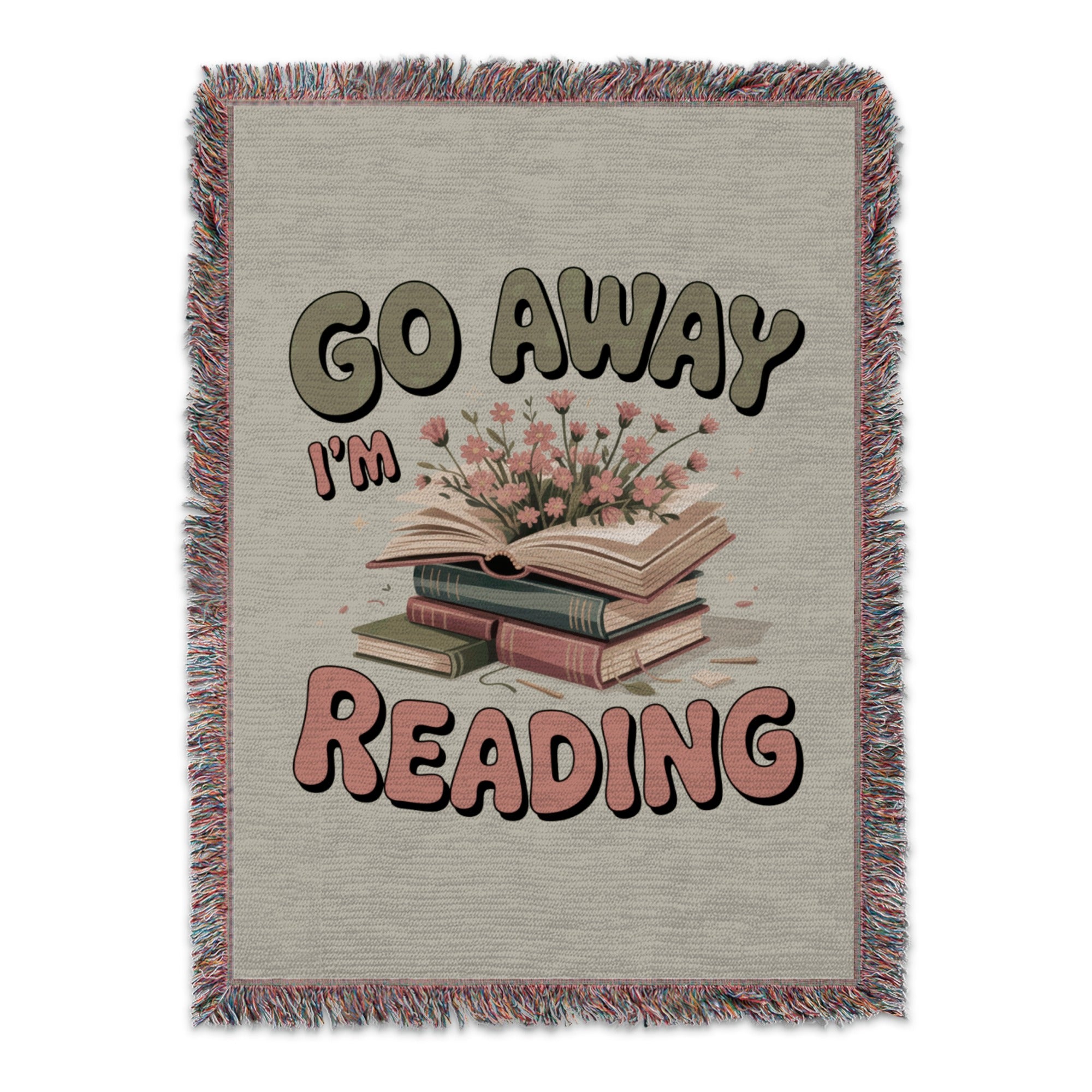 Go Away I'm Reading Decorative Throw Blanket product type