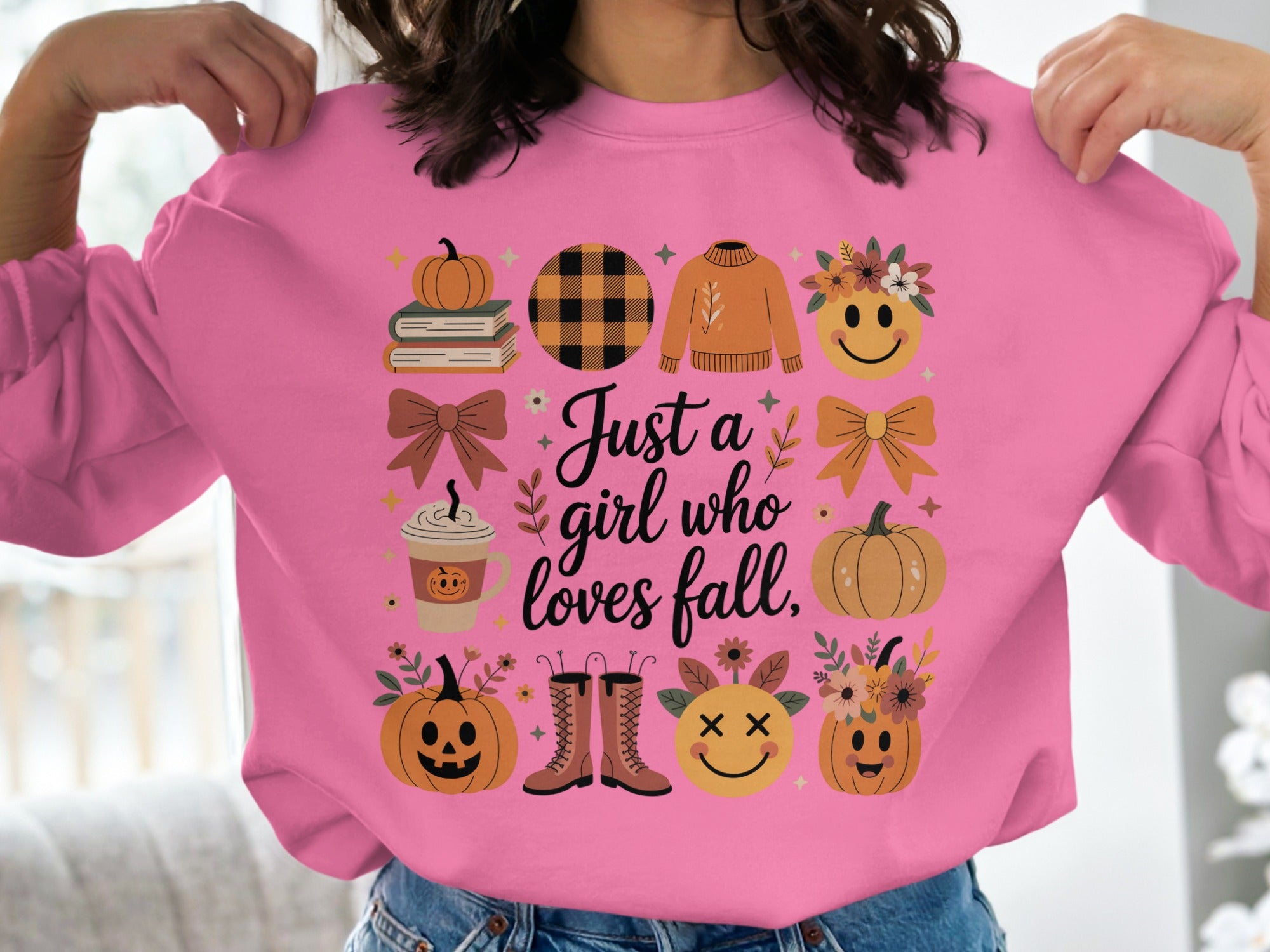 Just a Girl Who Loves Fall Graphic Sweatshirt product