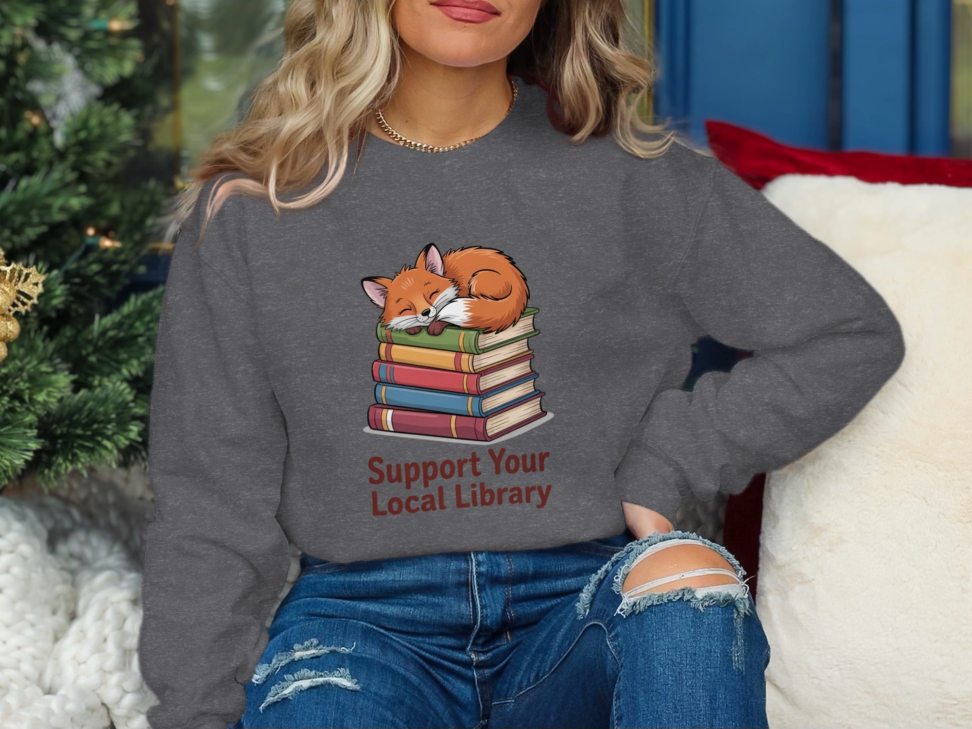 Support Your Local Library Cozy Sweatshirt product