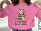Support Your Local Library Owl Design Shirt product type