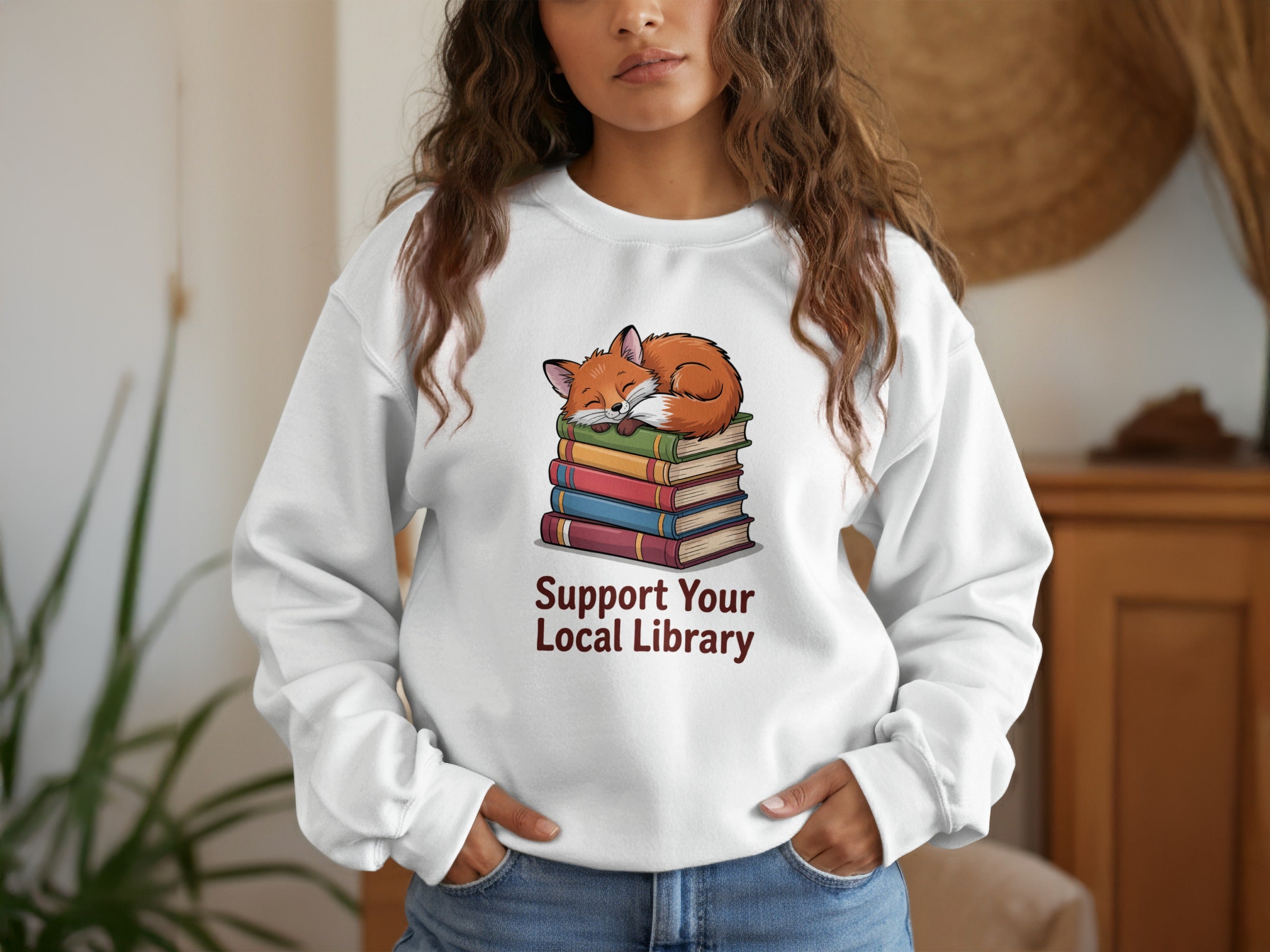 Support Your Local Library Fox Sweatshirt Product