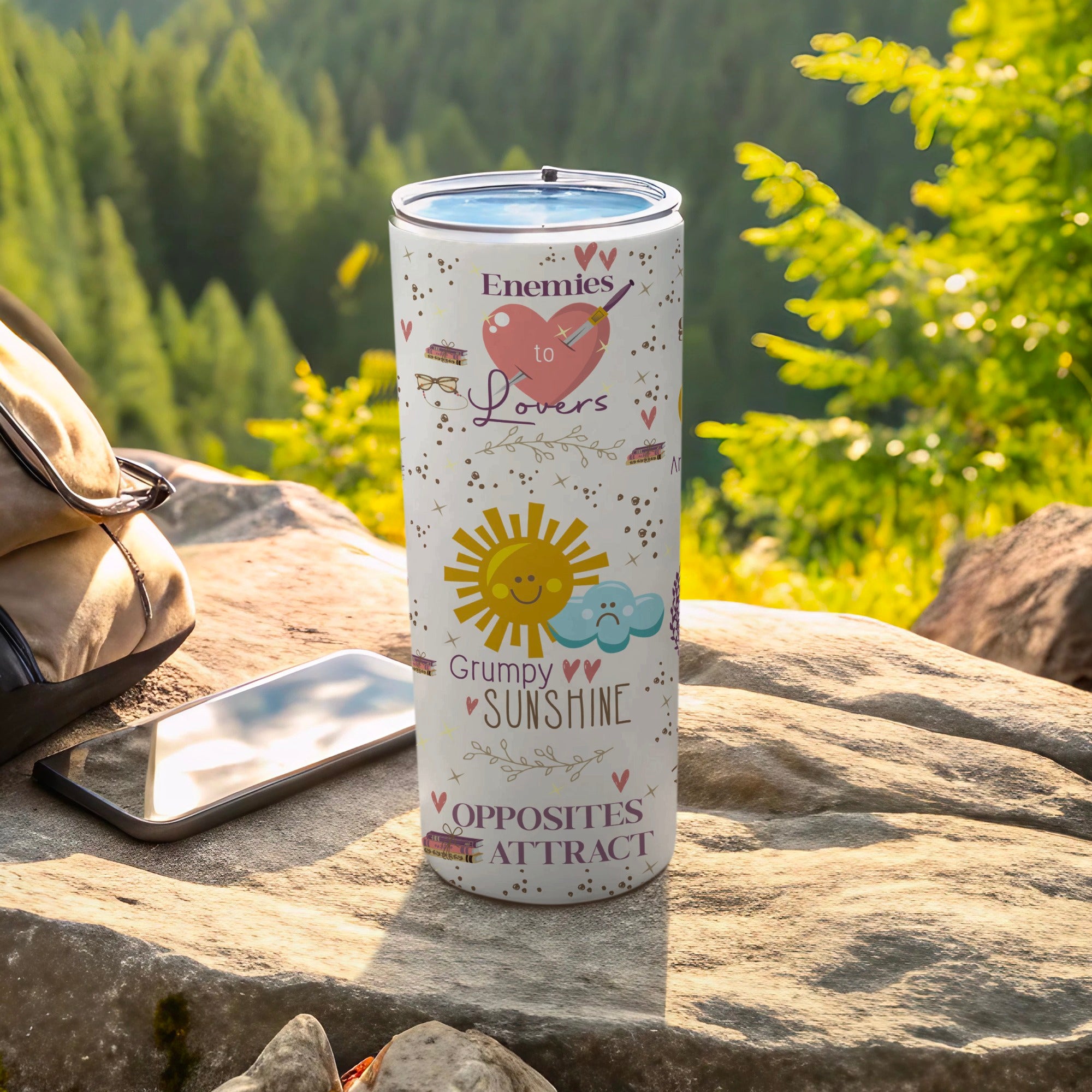 Book Tropes Tumbler, Romance Fan Gift