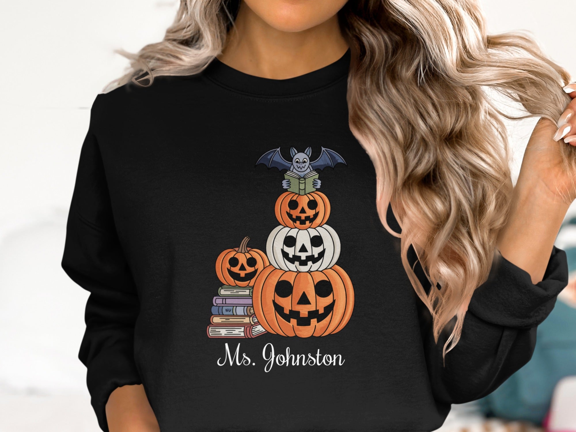 Halloween Pumpkin Stack Ms. Johnston Sweatshirt product type