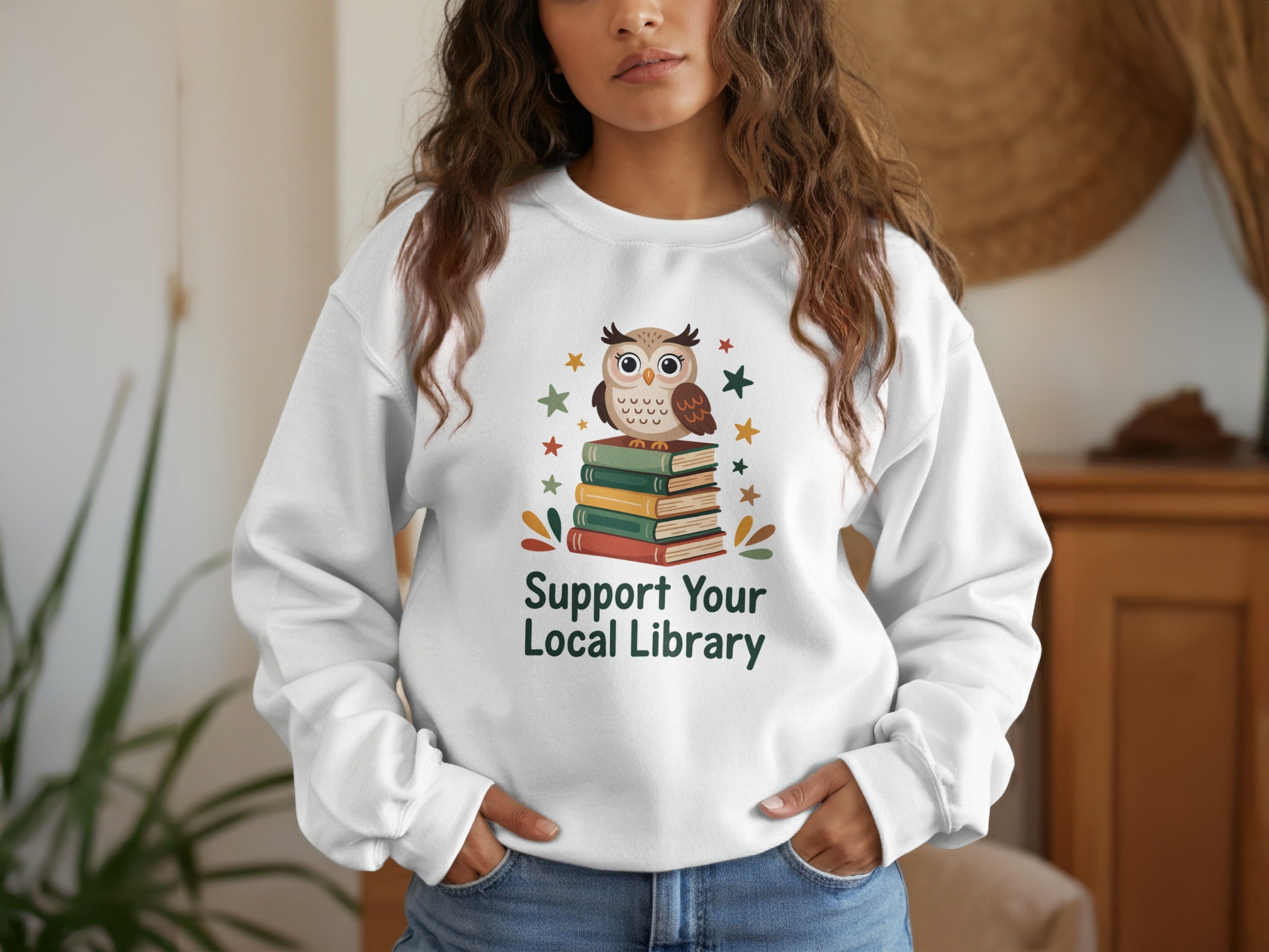 Support Your Local Library Cute Owl Design product