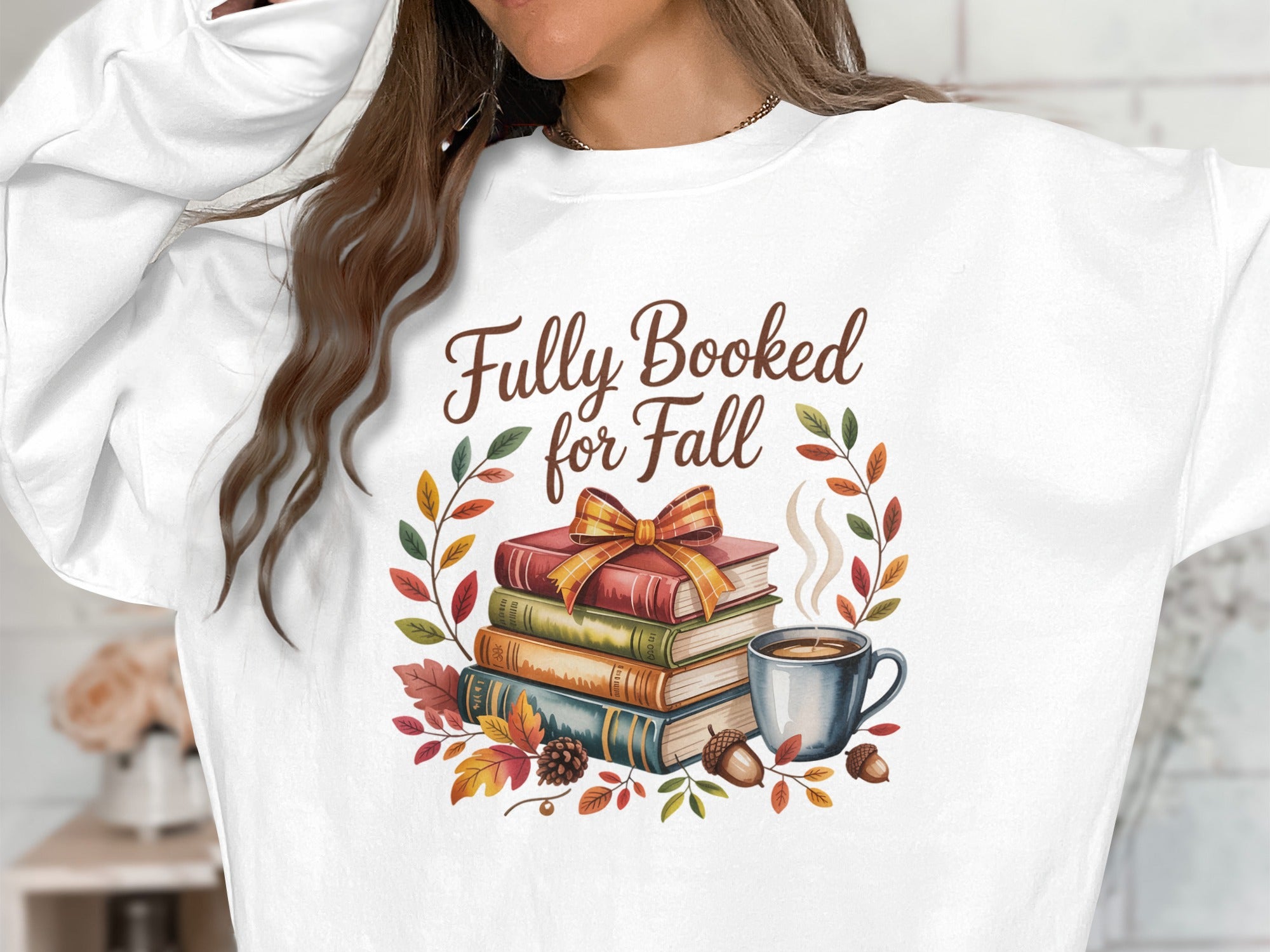 Fully Booked for Fall Graphic Sweatshirt product type