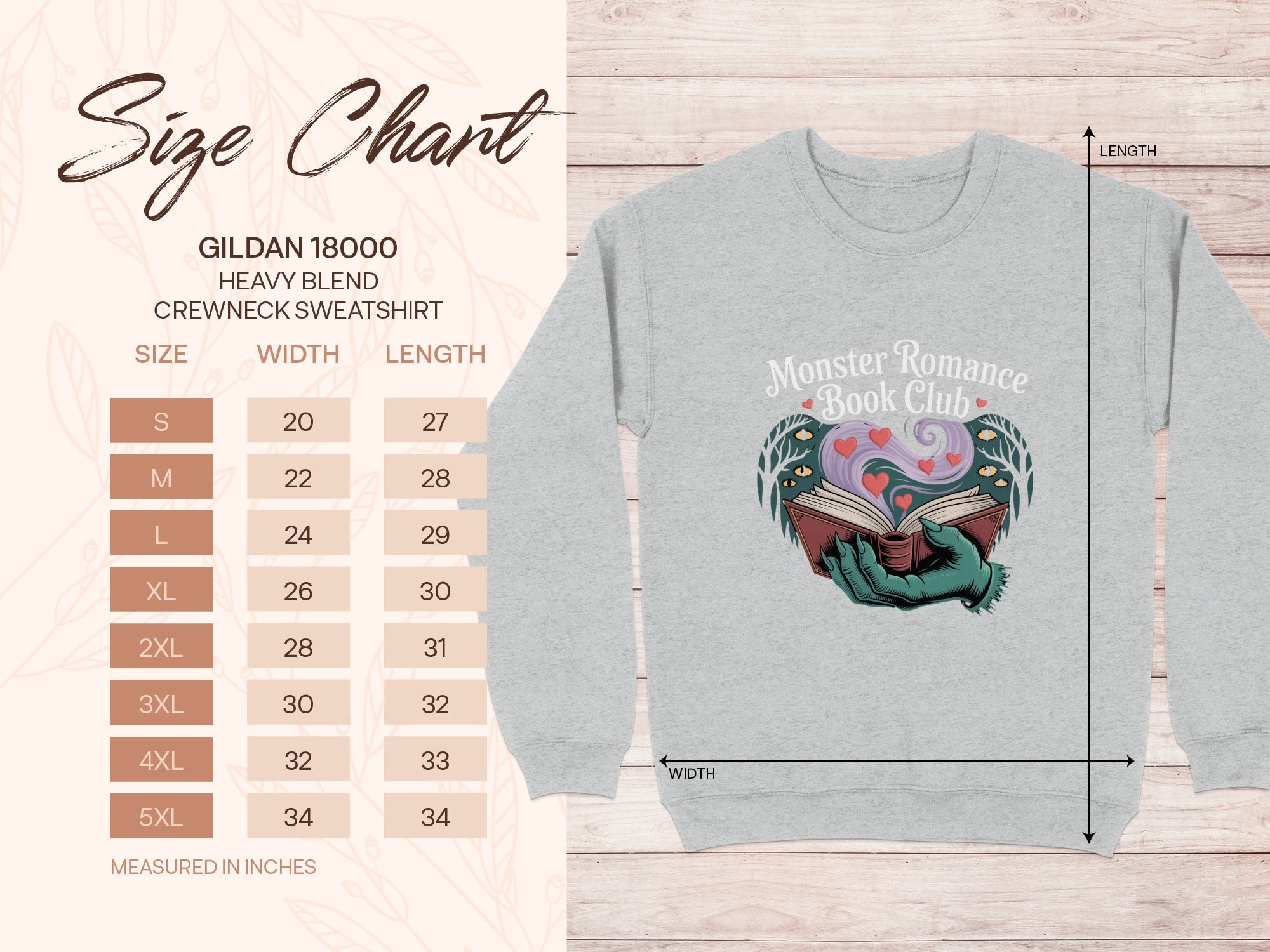 Monster Romance Book Club Crewneck Sweatshirt product type