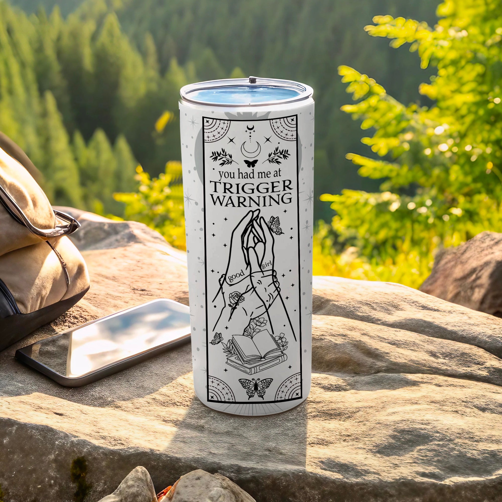 Artistic Trigger Warning Design Insulated Tumbler product