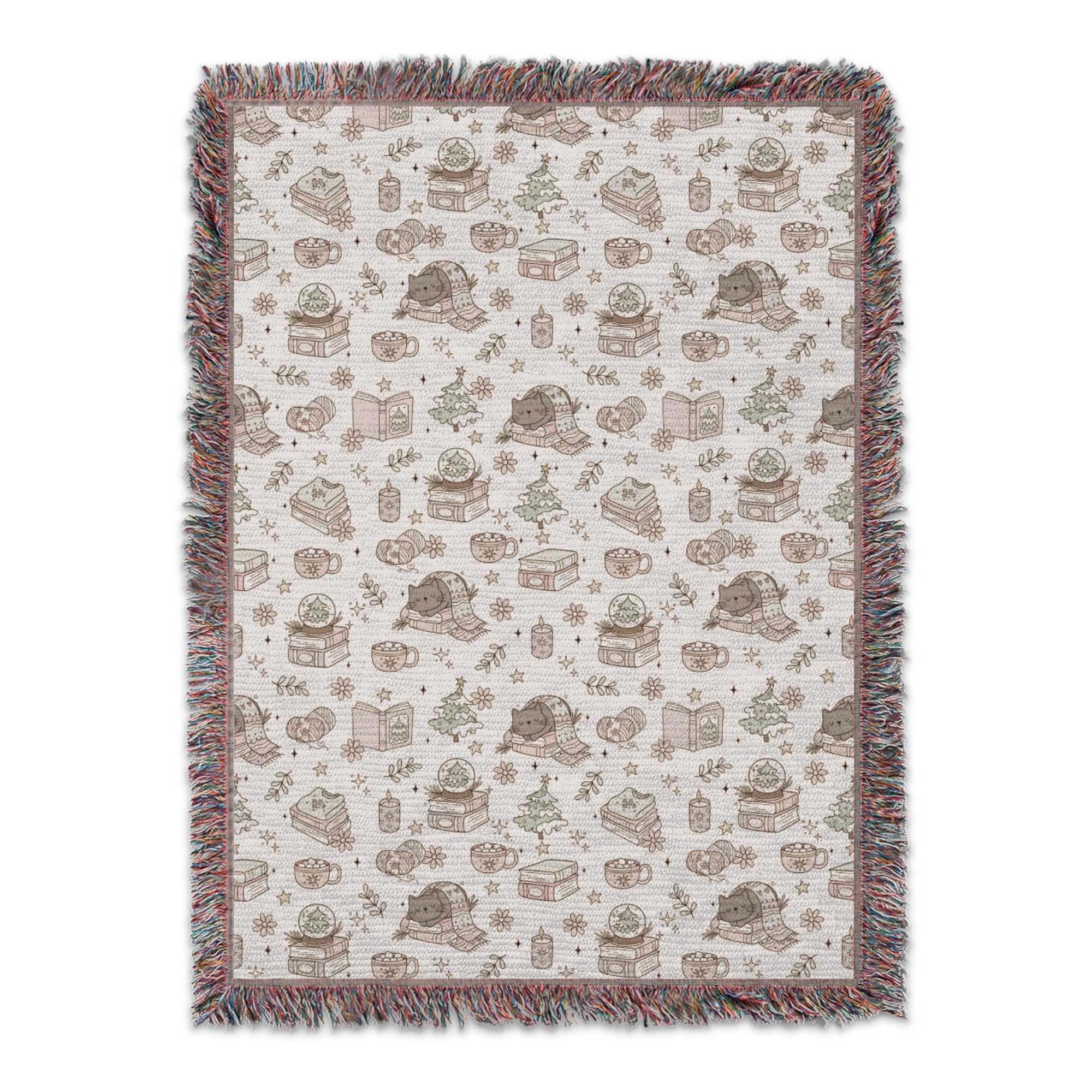 Decorative Vintage Style Fringed Throw Blanket product