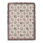 Cozy Vintage Books and Tea Pattern Blanket product