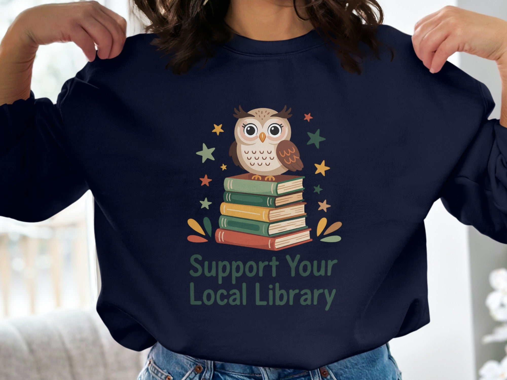 Support Your Local Library Owl Sweatshirt product