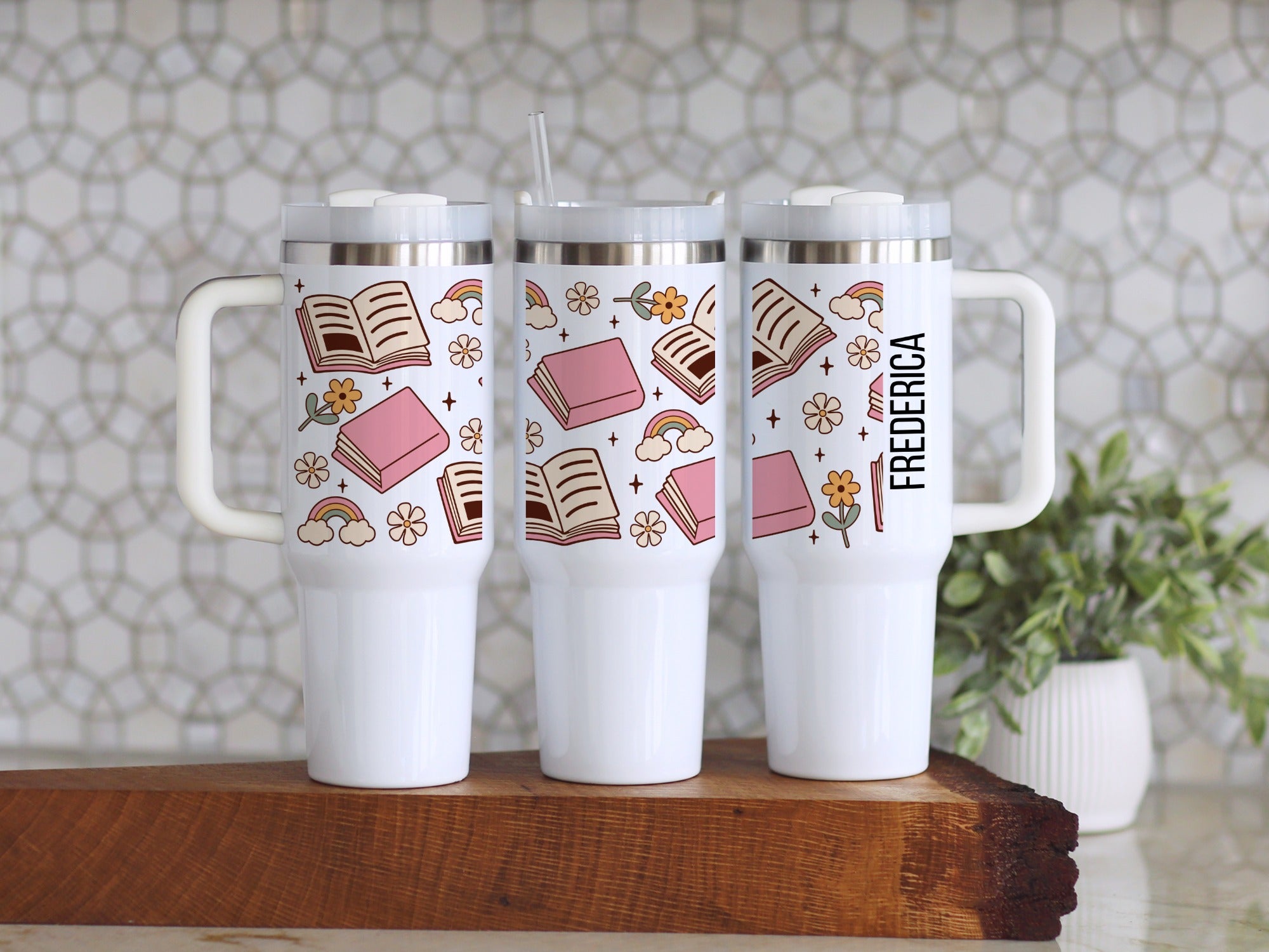 Custom Name Illustrated Design Insulated Tumbler product