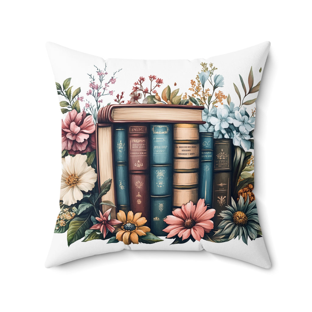 Floral Vintage Books Design Decorative Pillow product